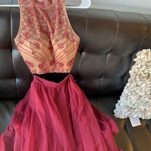 2 piece prom dress